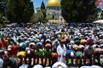 بمشاركة مُصلين من غزة: آلاف المواطنين يؤدون الجمعة برحاب المسجد الأقصى 
