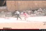 بالفيديو ..طفل سوري بطل ينقذ طفلة صغيرة من نار القناصة
