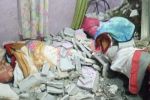 كفر الديك: نجاة عائلة انهارت صخرة على منزلها بفعل السيول
