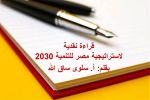 قراءة نقدية لاستراتيجية مصر للتنمية 2030  ....أ. سلوى ساق الله 