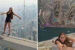  شاهد -عارضة روسية تفعل ما لا يخطر عالبال من أعلى أبراج دبي!