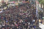  الآلاف يتظاهرون ضد قانون الضمان وسط رام الله