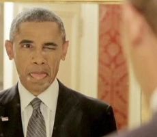 أوباما في فيديو مضحك للدعاية لمشروع الرعاية الصحية للأمريكيين
