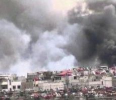 عشرات الصواريخ تسقط على دمشق والقوات السورية 