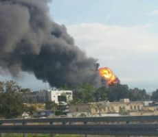 'اشدود': حريق ضخم بمصفاة وقود