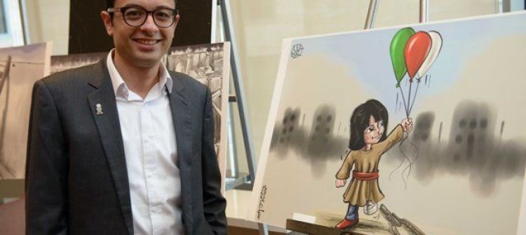 افتتاح معرض للفنان محمد سباعنة احياء ليوم الأرض