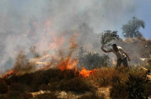 نابلس : مستوطنون يحرقون منزلا في دوما جنوب نابلس