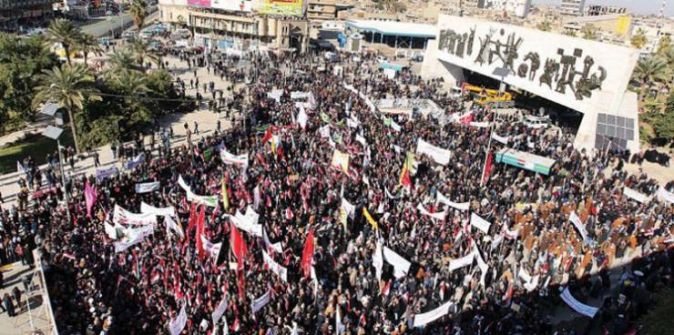  مظاهرات حاشدة في بغداد تنديداً بالاعتراف الأميركي بالقدس عاصمة لإسرائيل