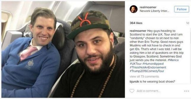 فلسطيني يجلس بجانب ابن ترمب طوال 6 ساعات في الطائرة